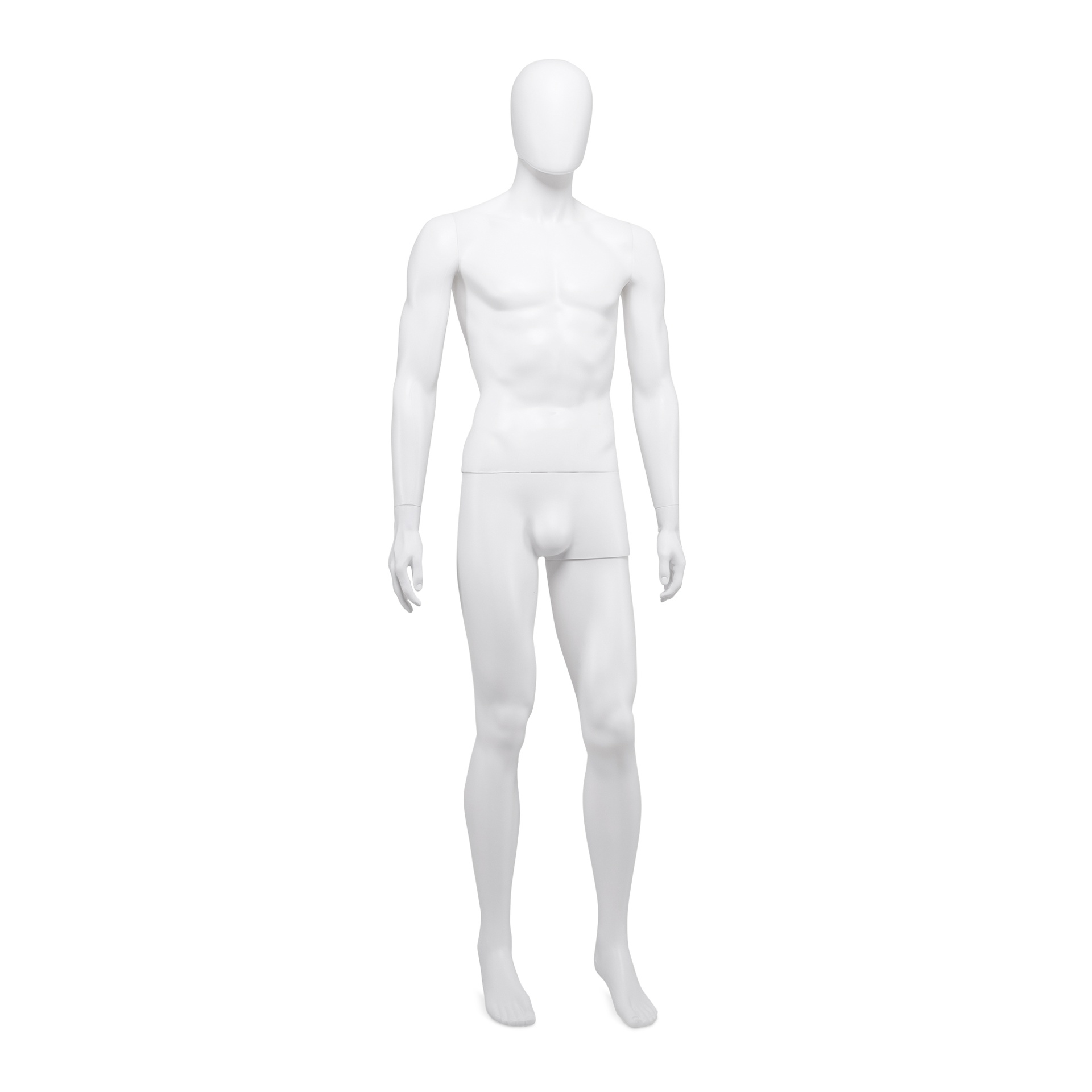BINK - Cheap mannequin, male, detachable head, white mat colour, standing pose 02BN
