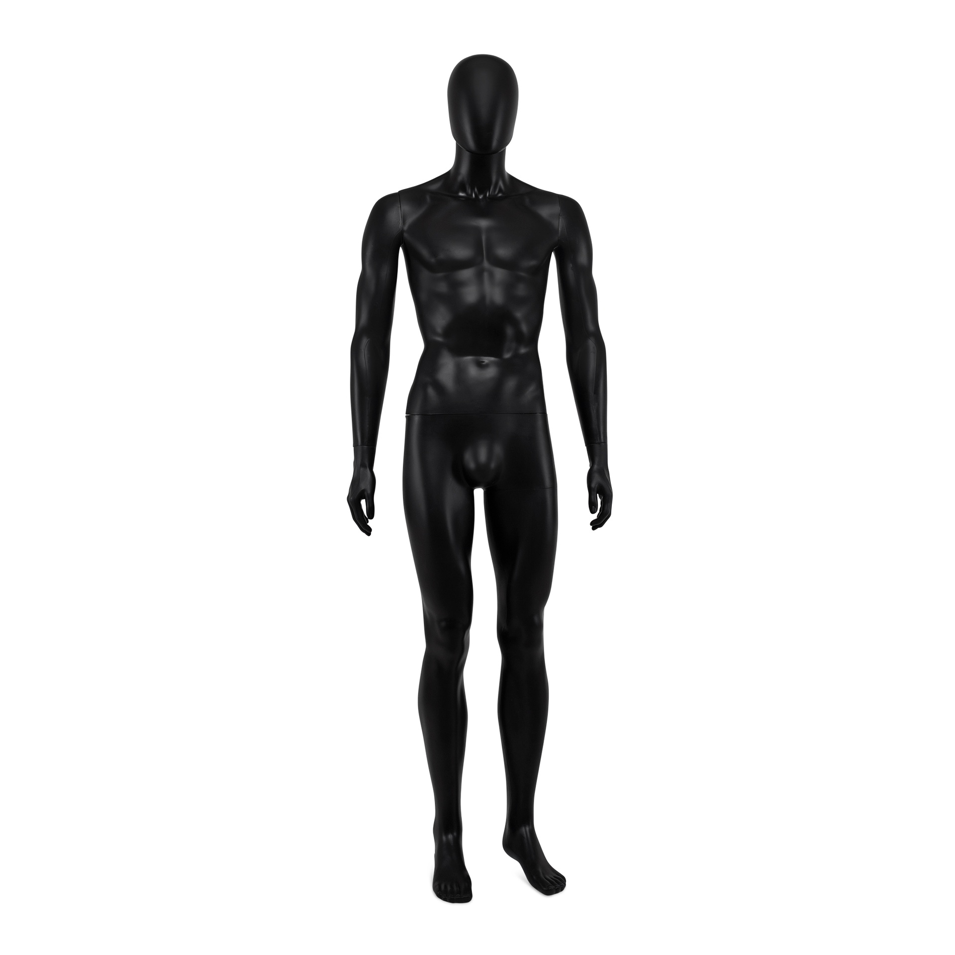 BINK - Mannequin pas cher, homme, tête amovible, noir mat, pose debout 03BN