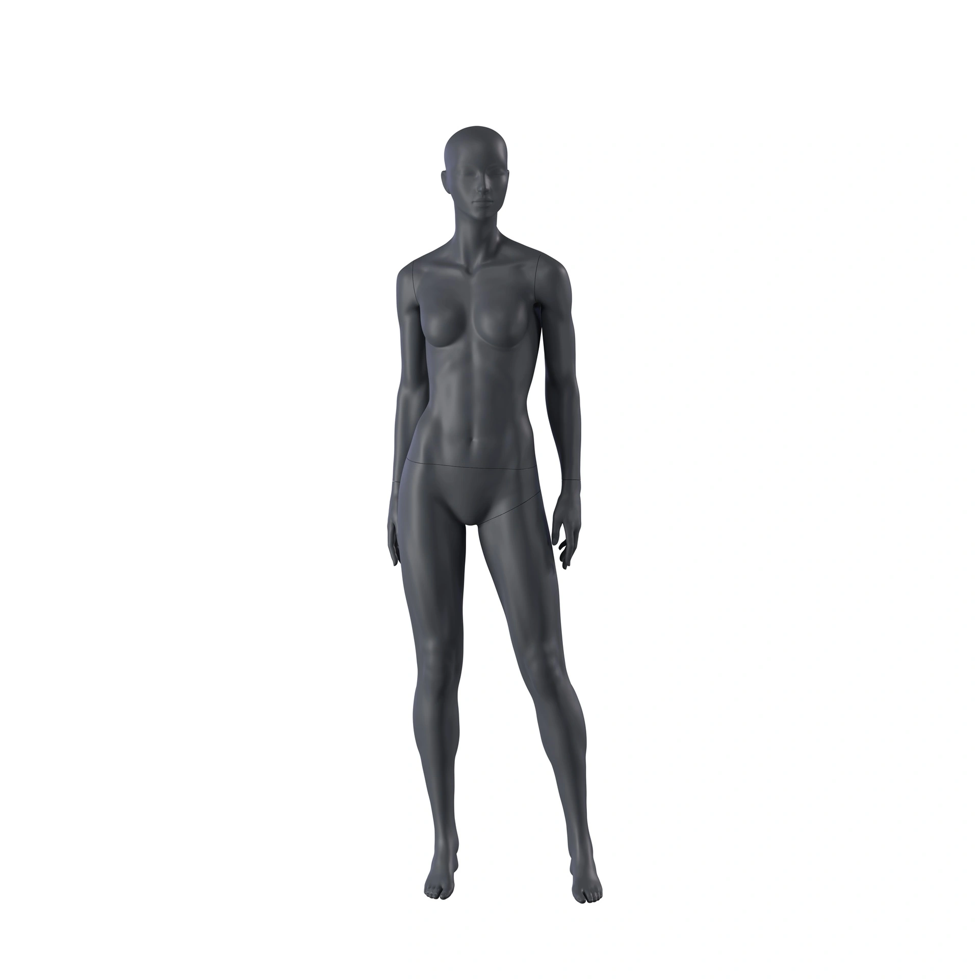 BINK - Sport mannequin female, graphite grey, stylised head, standing pose 27