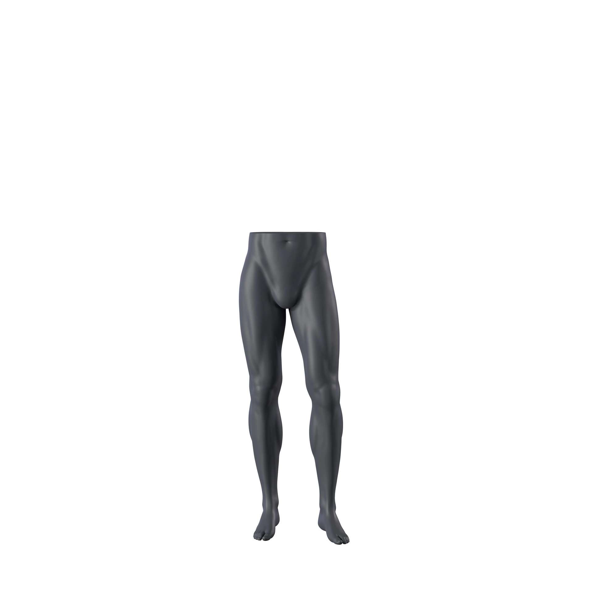 Male legs, trousers display, standing, FRP, graphite grey, pose 388