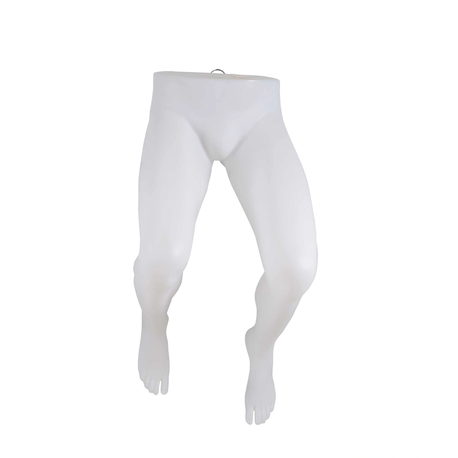 Bended male legs, wall fixation, white