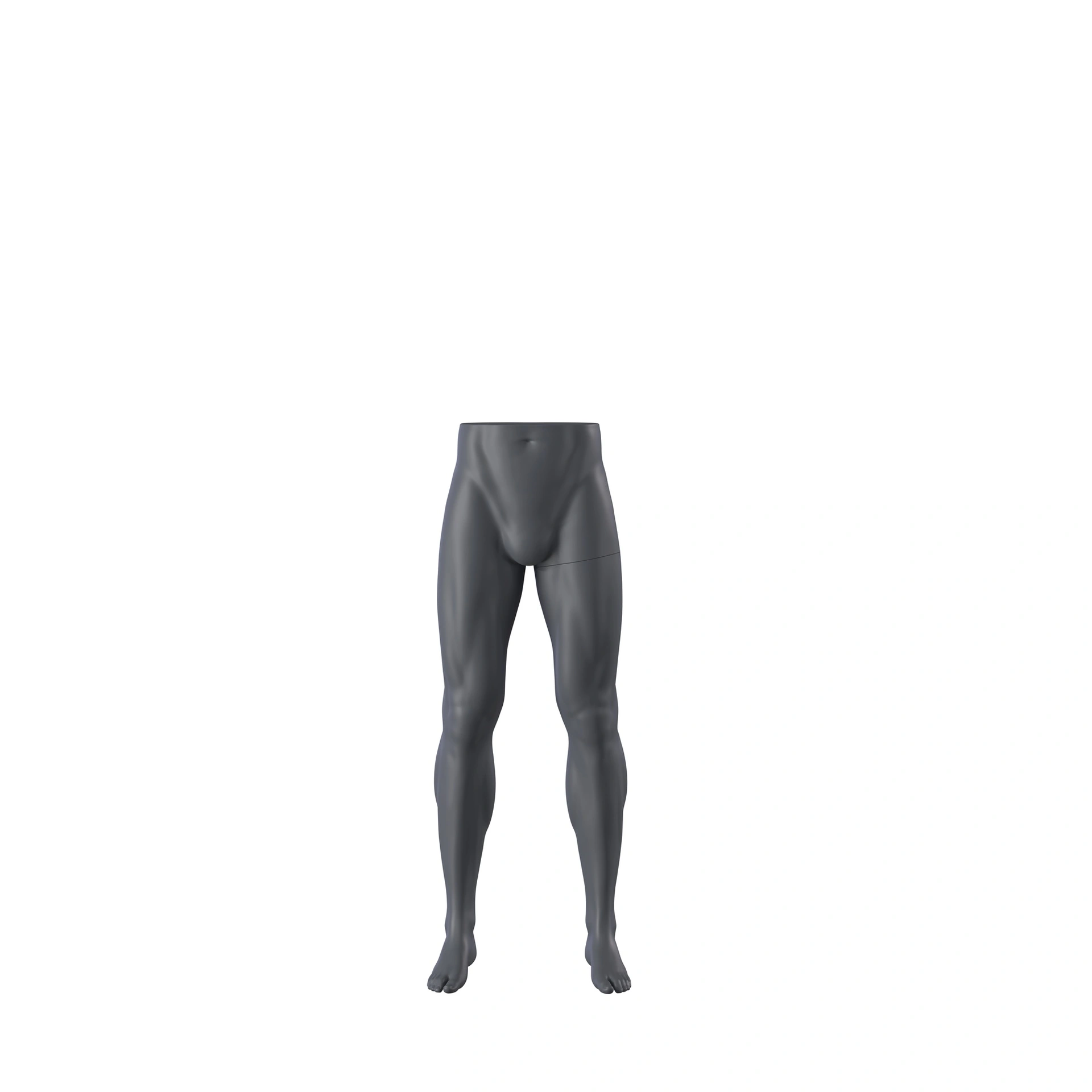 Male legs, trousers display, standing, FRP, graphite grey, pose 389