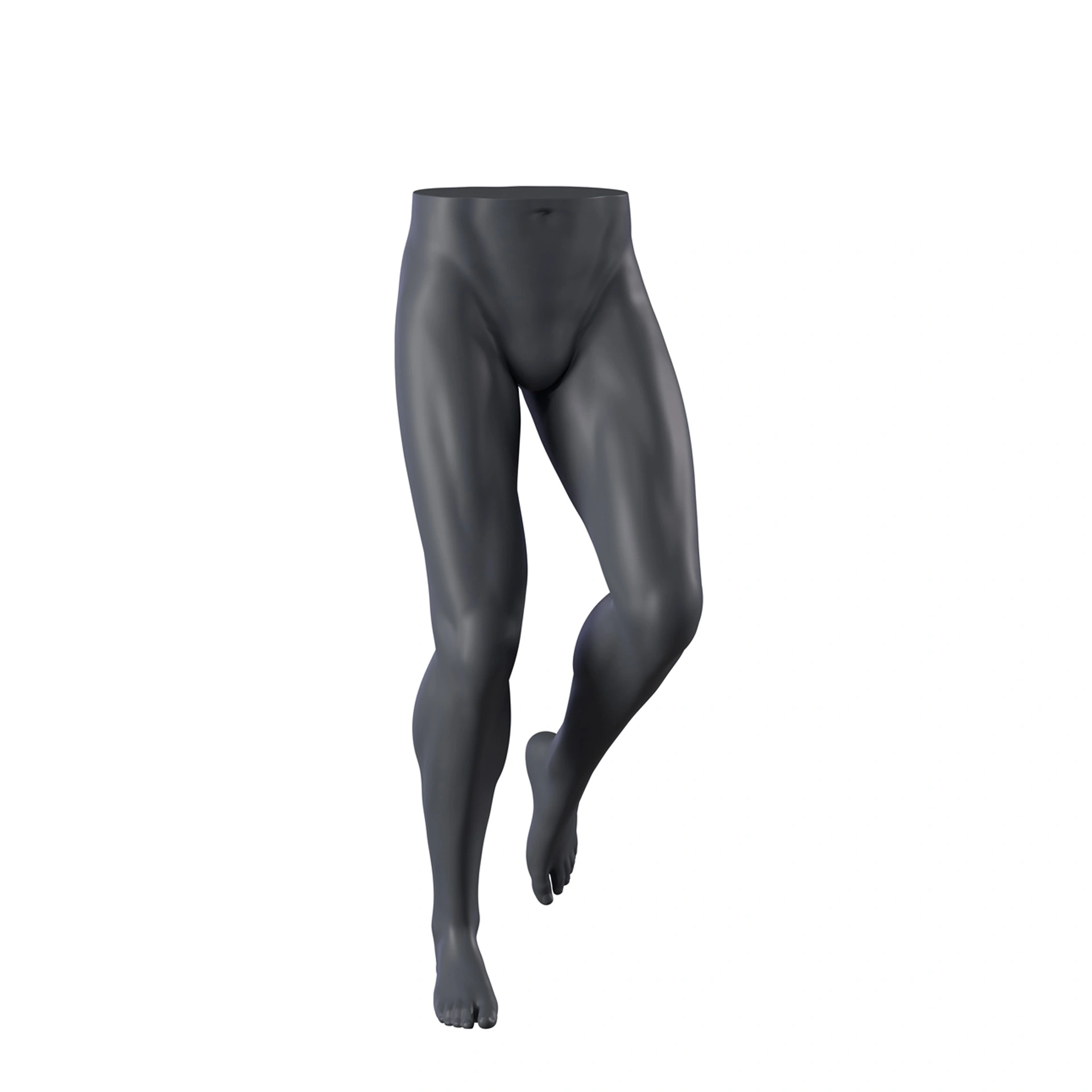 BINK - Male legs, trousers display in runner pose, graphite grey, pose 387