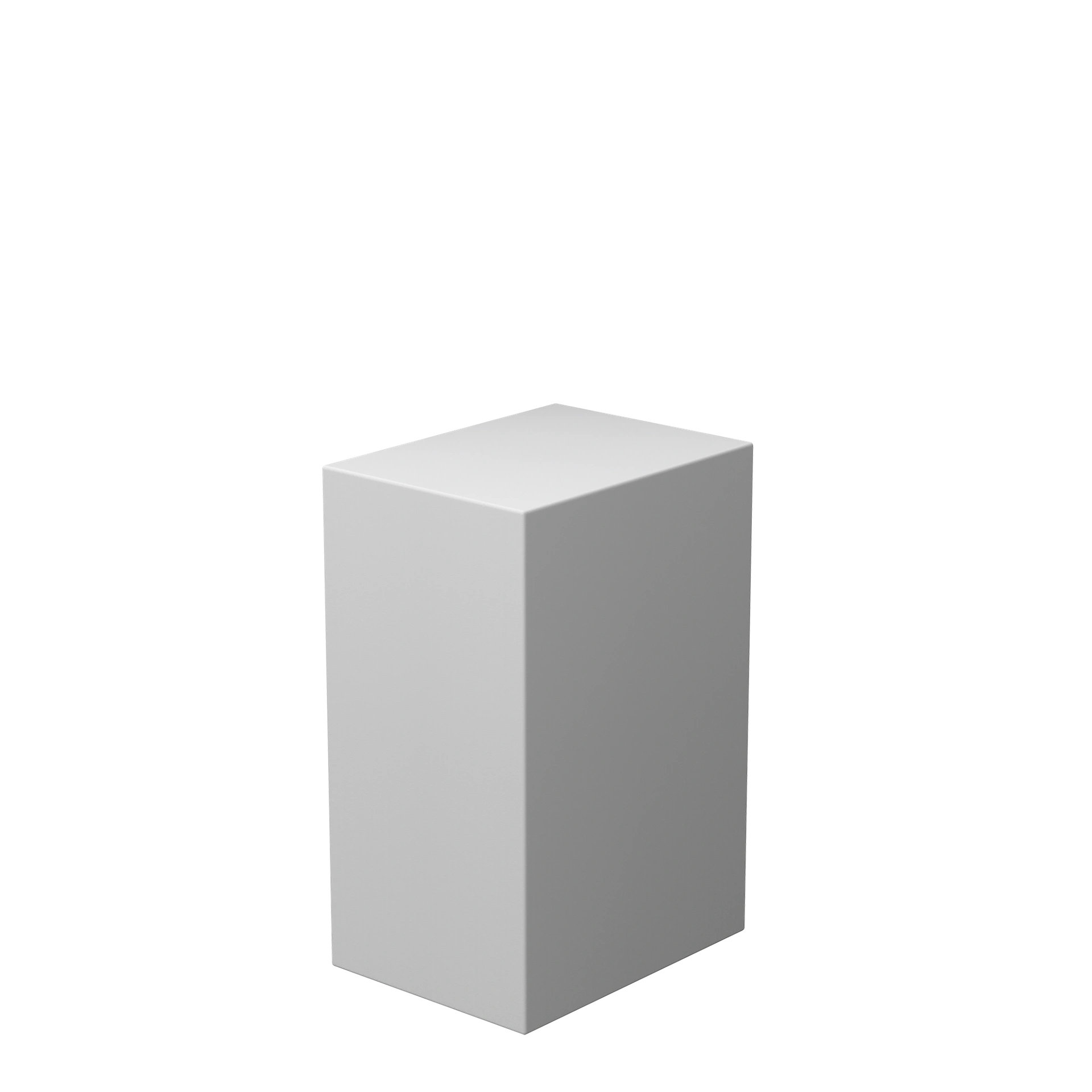 BINK - For rent stylish white plastic presentation cube 50x30xH43cm