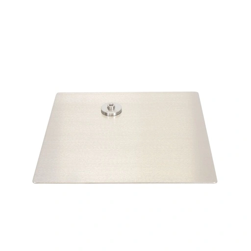 Square mannequin base 40x40 cm, brushed stainless steel