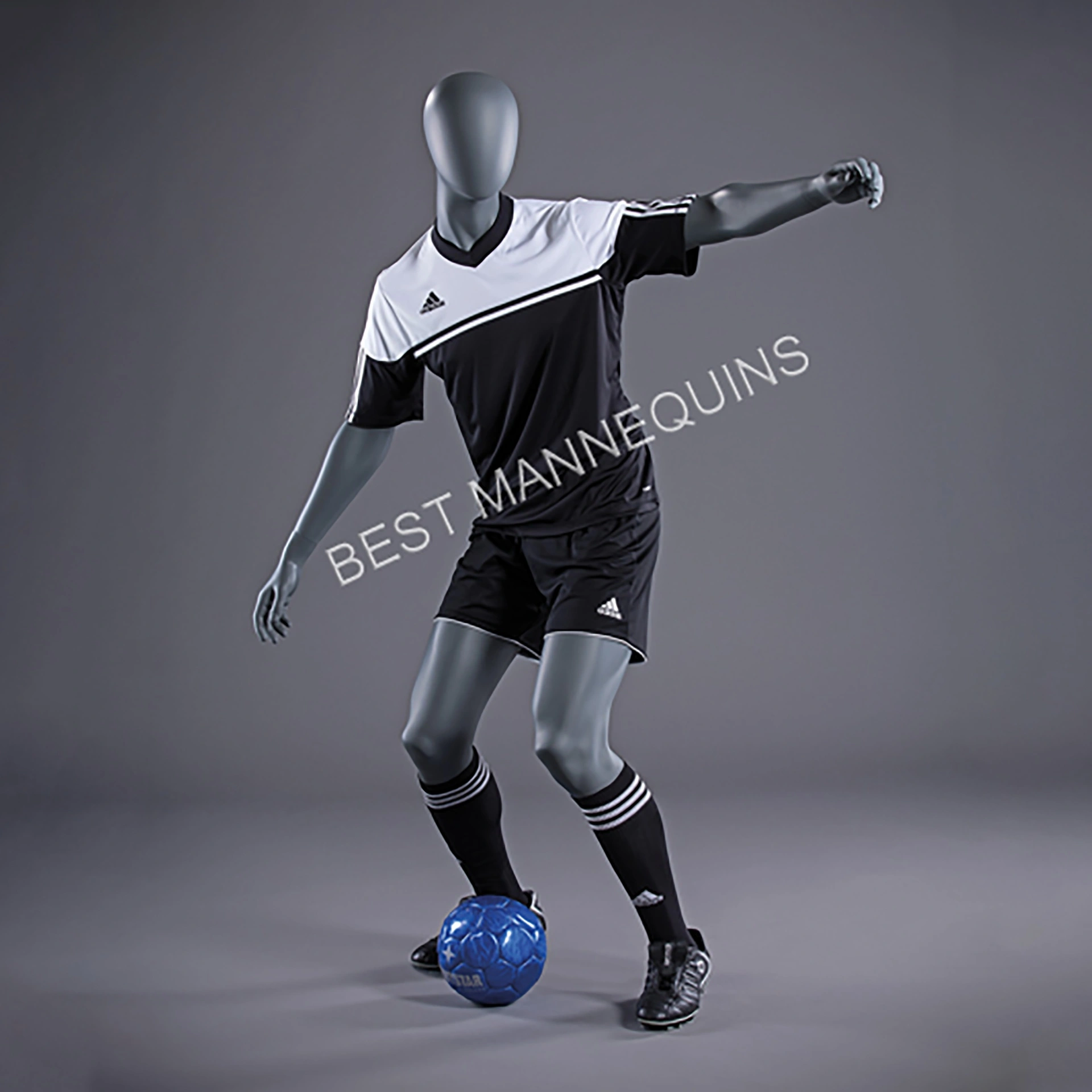 Male window mannequin abstract head, nano finish, Metro Sport