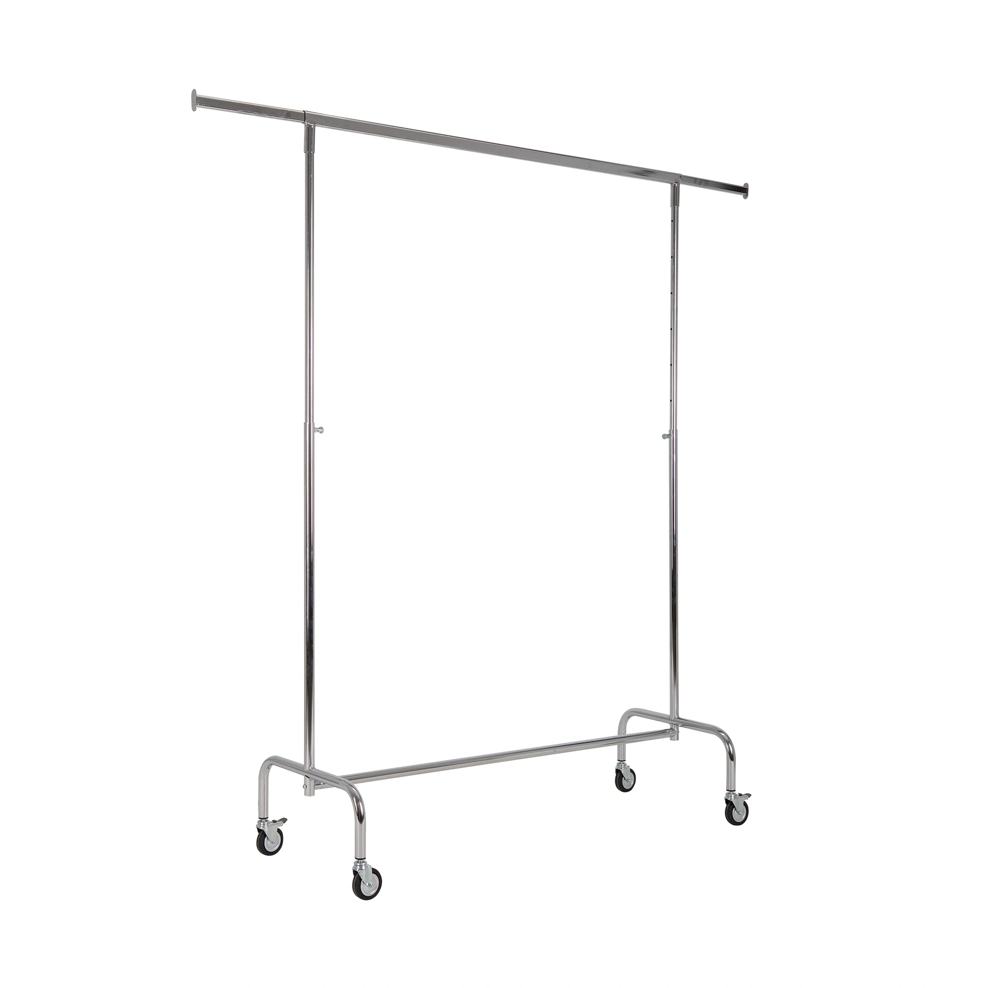 BINK - Rolling garment rack with wheels, 140cm, height adjustable, chrome