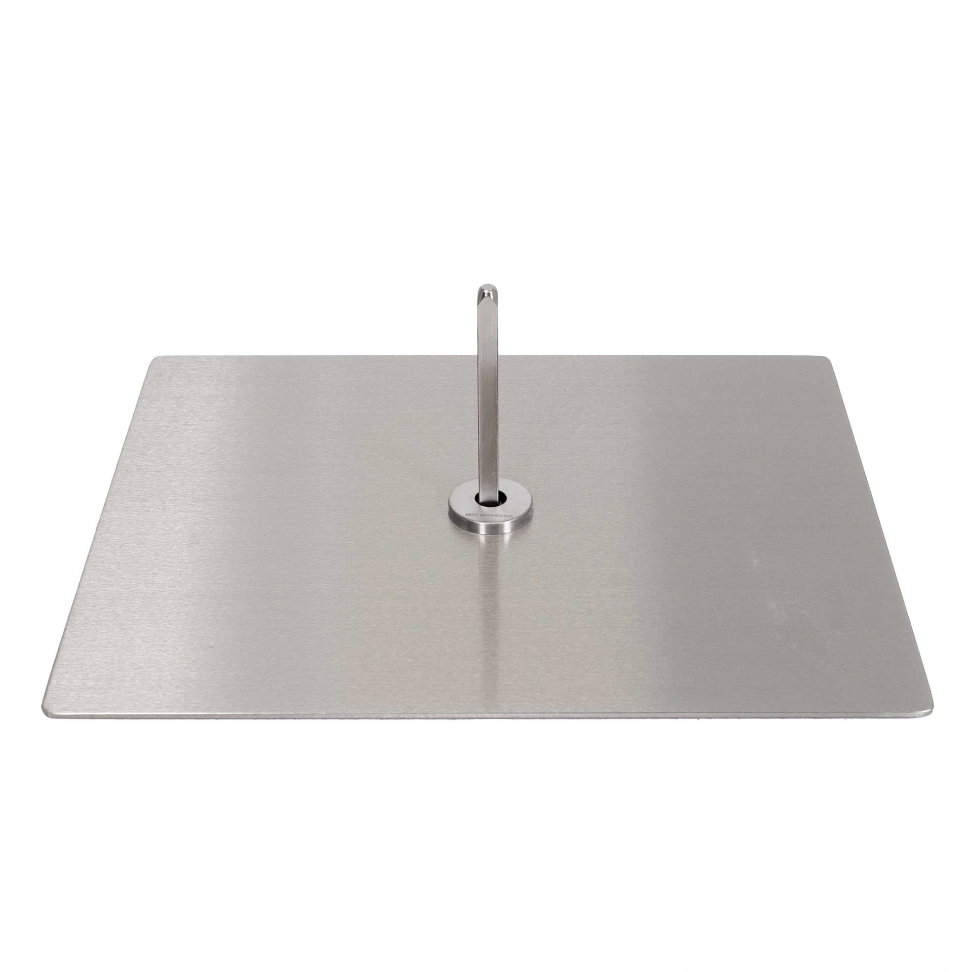 BINK - Socle rectangulaire pour une tige au pied, In Shape, mannequin d'étalage adulte, RVS