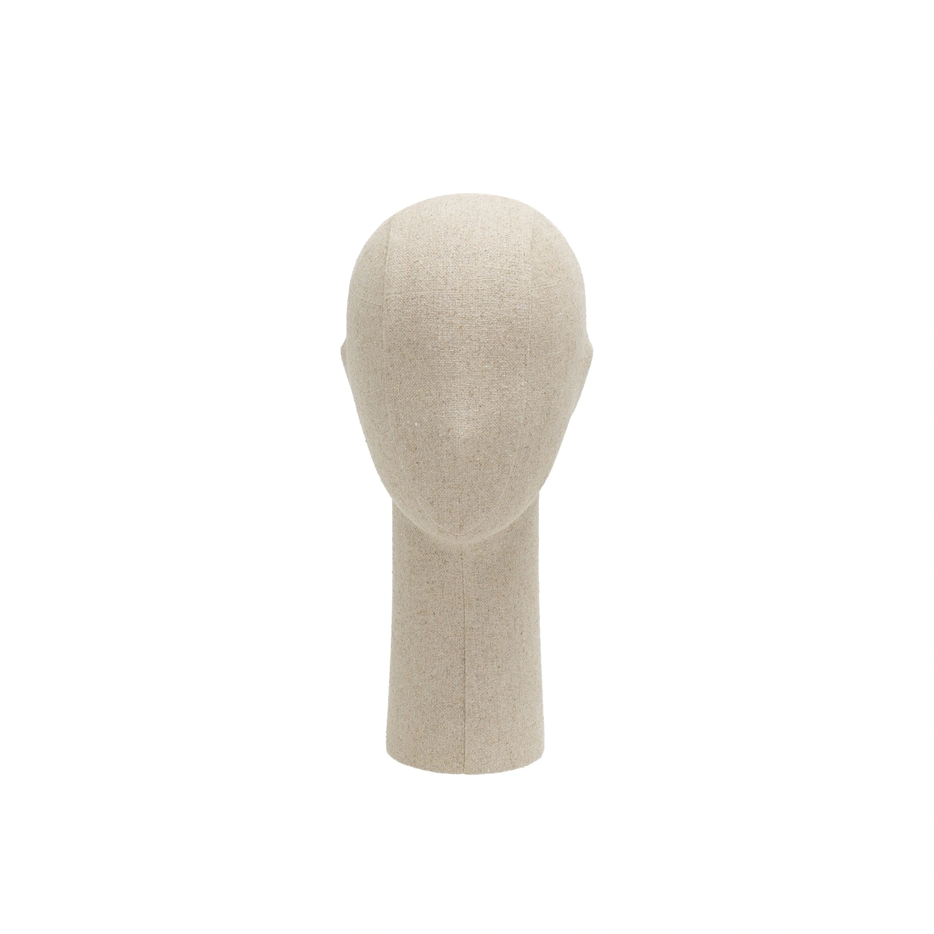 Female head, collection Maison Marlu, covered in beige fabric