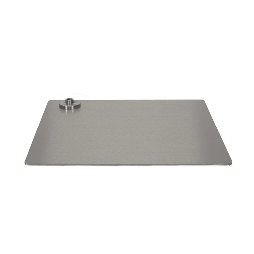 Square mannequin base 40x40 cm, brushed stainless steel