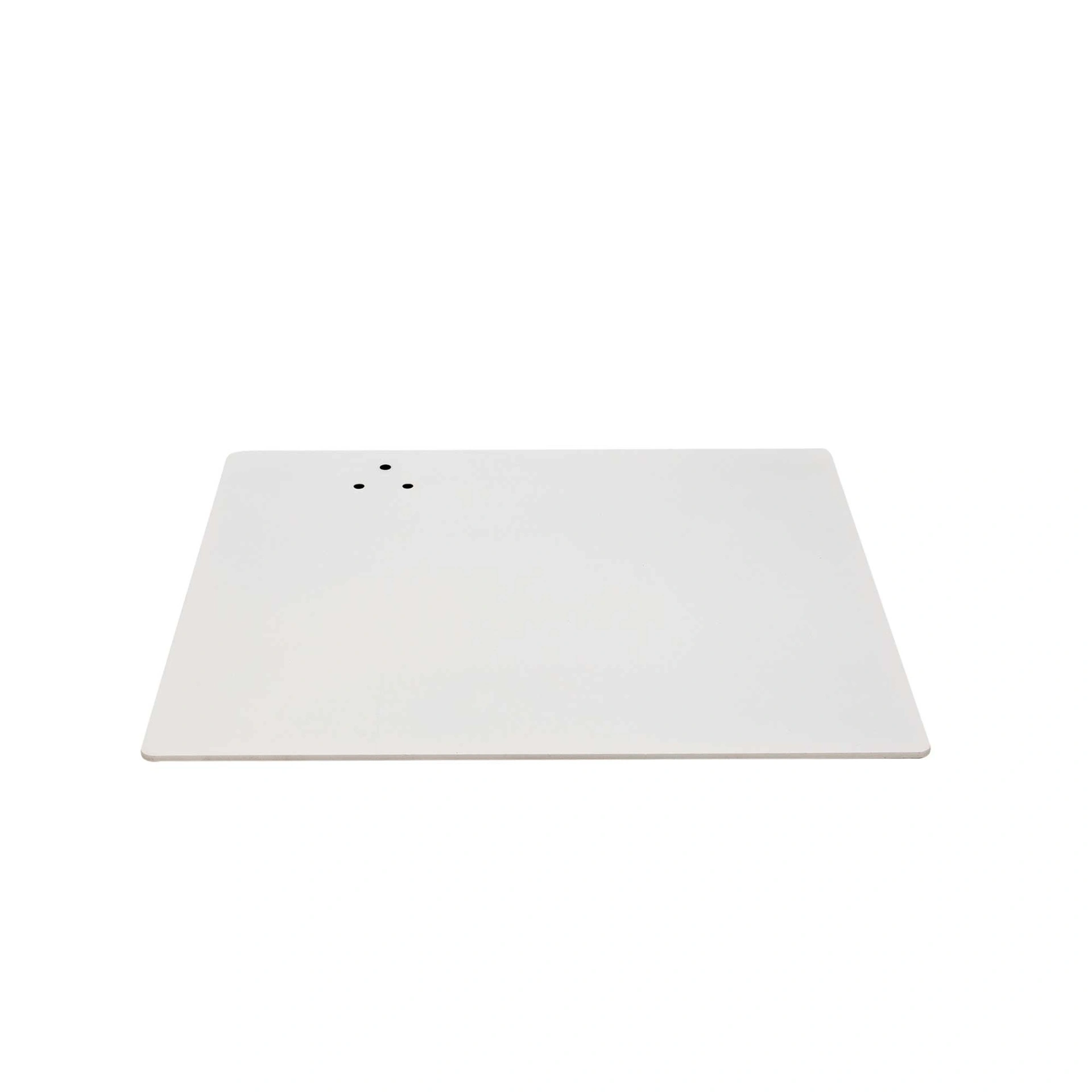 BINK - Base carrée 40x35 cm, acier thermolaqué blanc, connecteur (10.5x4 cm) non inclus 