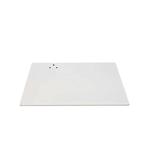 Rectangular base 40x35 cm, powdercoated white, steel, connector not included (10.5x4 cm) 