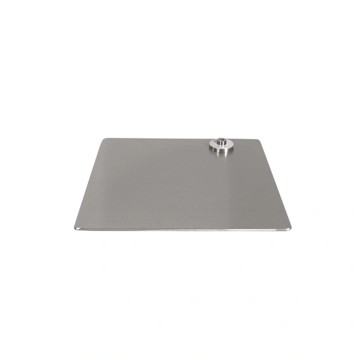 Square mannequin base 30x30 cm, brushed stainless steel