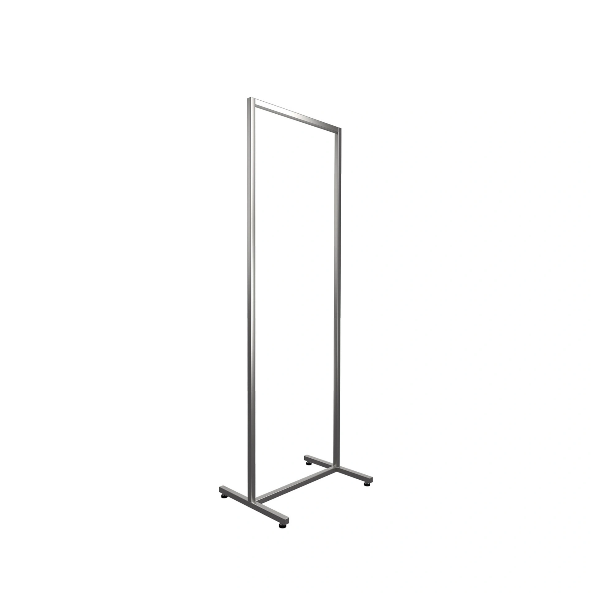 BINK - Heavy duty clothing rack, short model, for long dresses, square metal tube, brushed steel