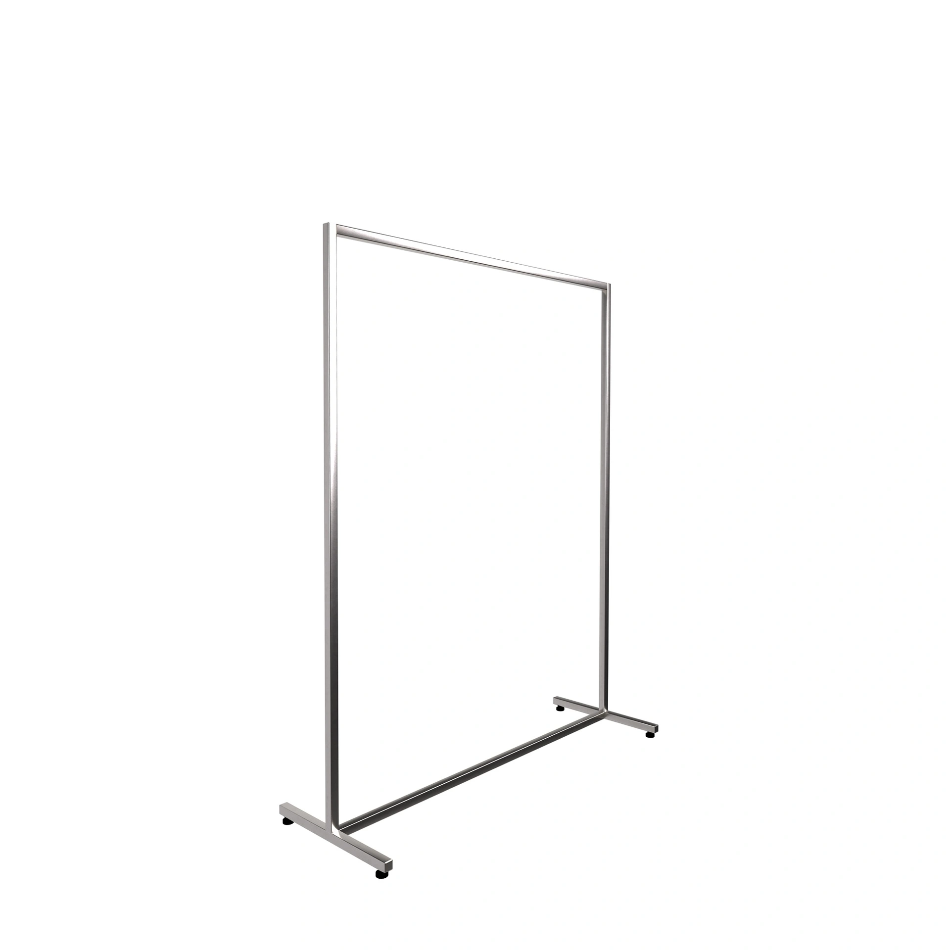 BINK - Heavy duty clothing rack, wide model, square metal tube, brushed steel