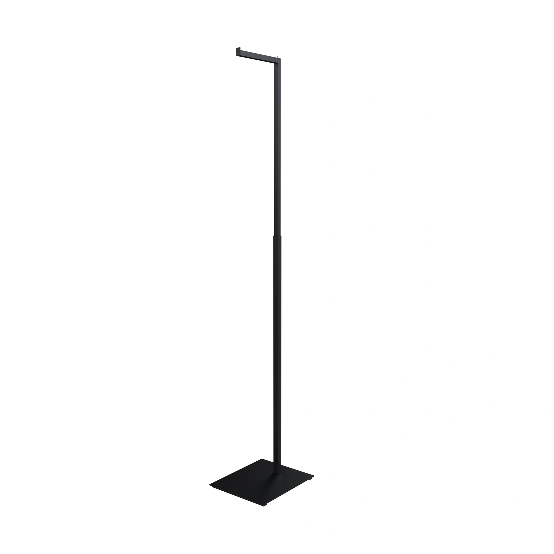 BINK - Adjustable L display, 110-175cm H, black powdercoating