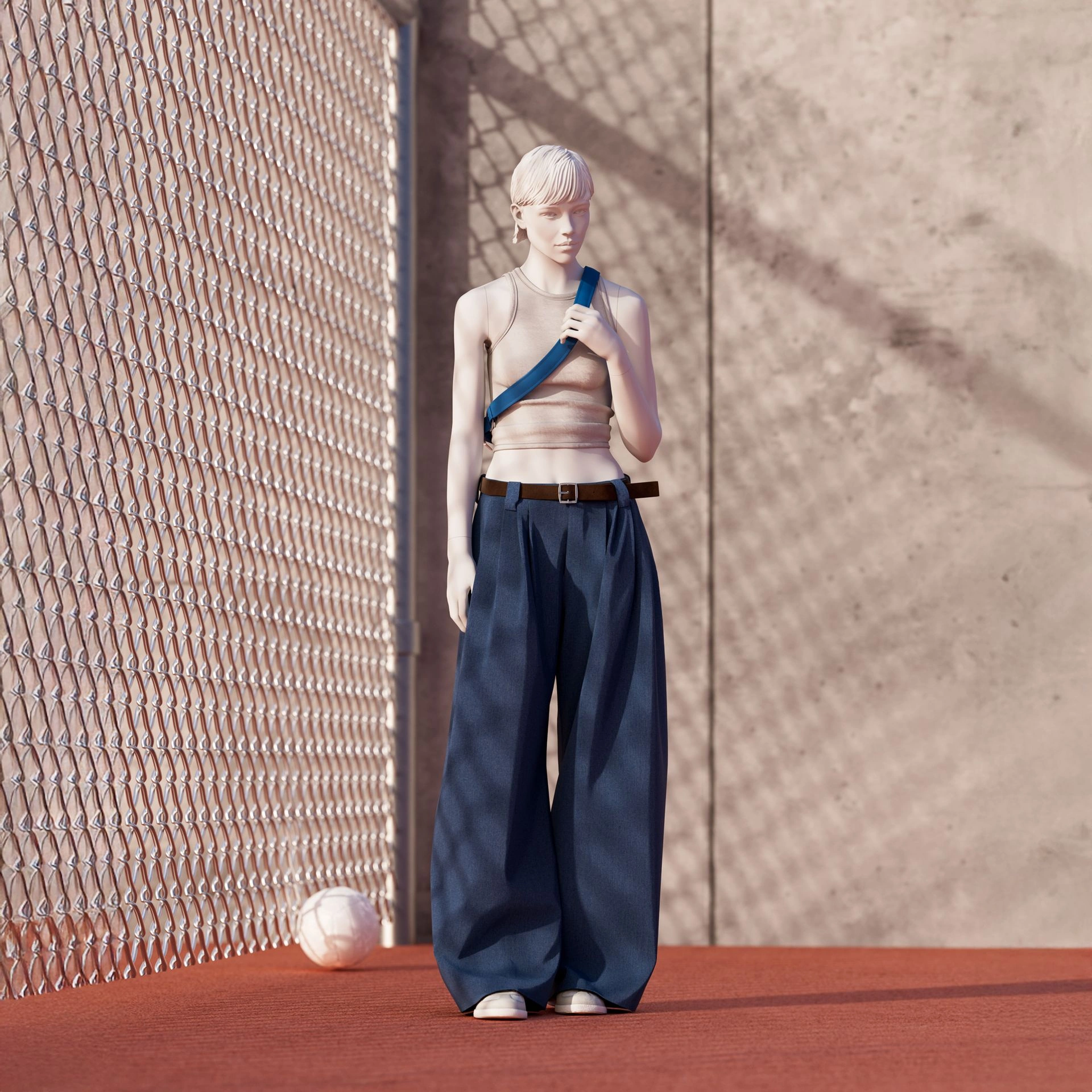 BINK - Dames mannequin, collectie NXT - gen Z, kleur lichtgrijs, staande pose 007