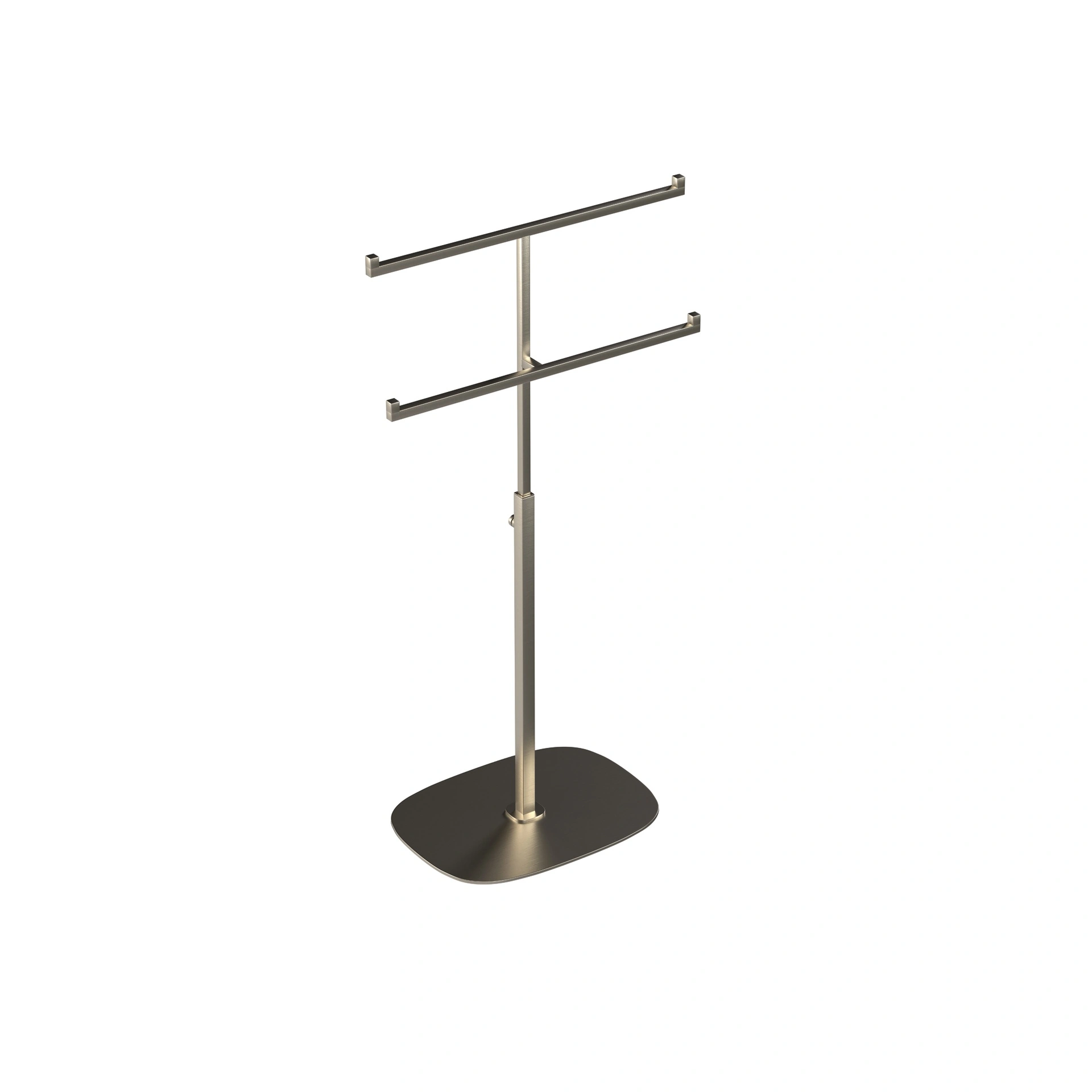 BINK - Double T-stand, to display jewellery, brushed stainless steel