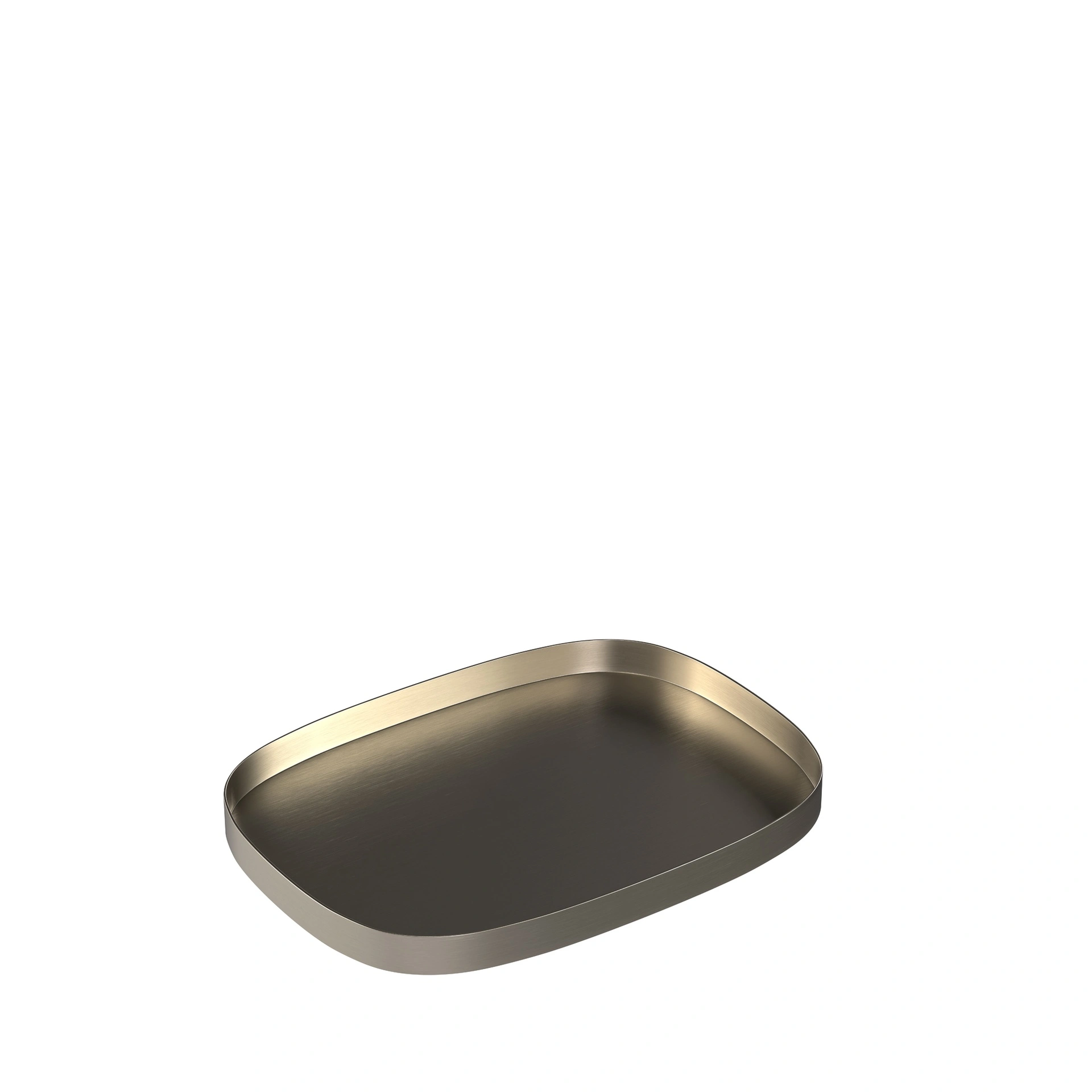 Bandeja de presentación, 40x30 cm, esquinas redondeadas, acero inoxidable cepillado