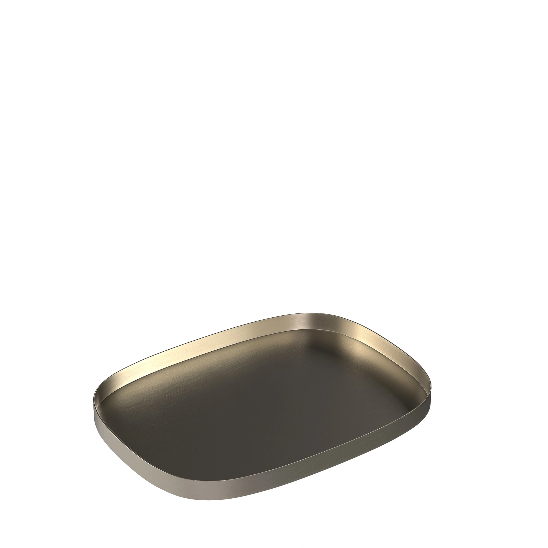 Bandeja de presentación, 45x34 cm, esquinas redondeadas, acero inoxidable cepillado