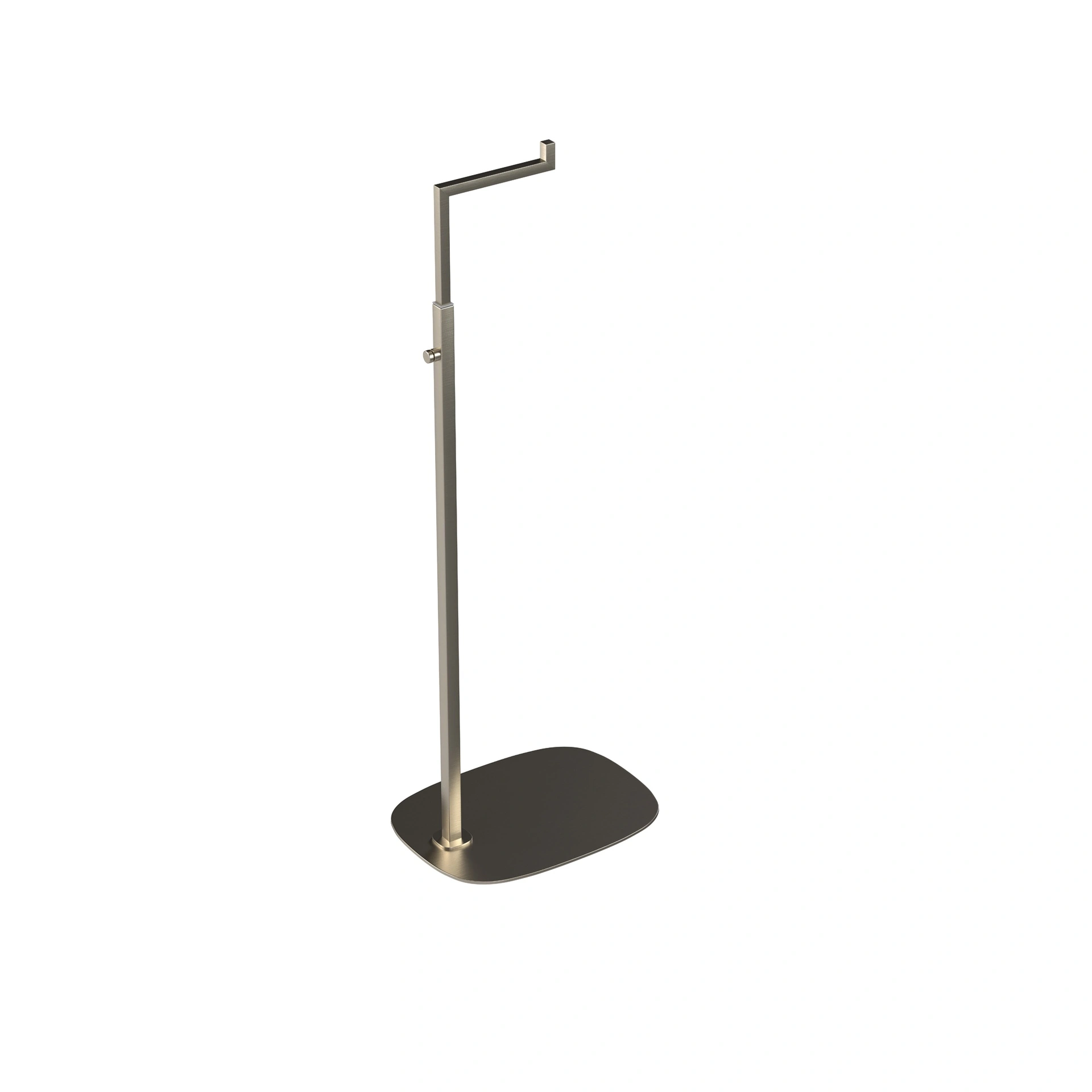 BINK - Adjustable L-stand, in brushed stainless steel