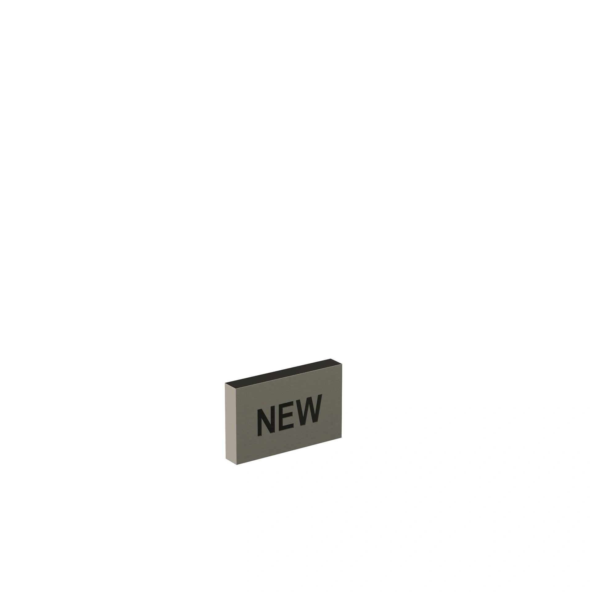 BINK - Präsentationsblock „NEW“,  aus gebürsteter Edelstahl