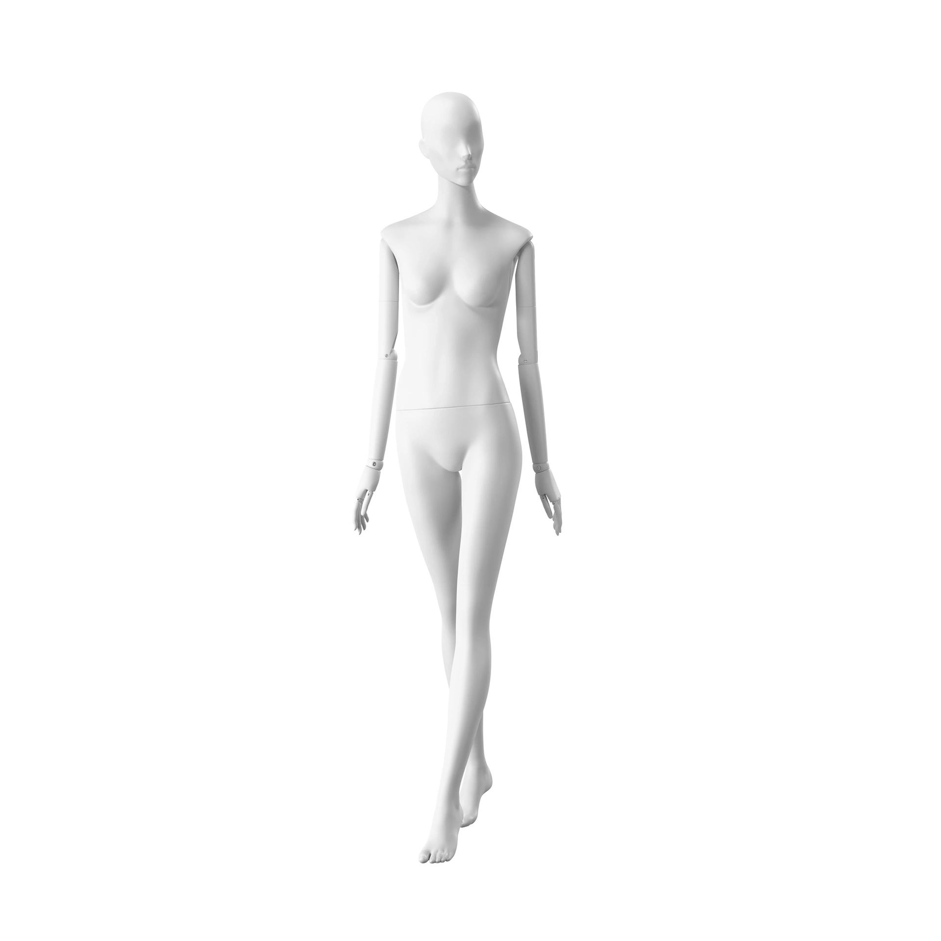 BINK - Elegant female mannequin, semi-abstract head, EU34, colour white, Mirror Mirror, pose FM002