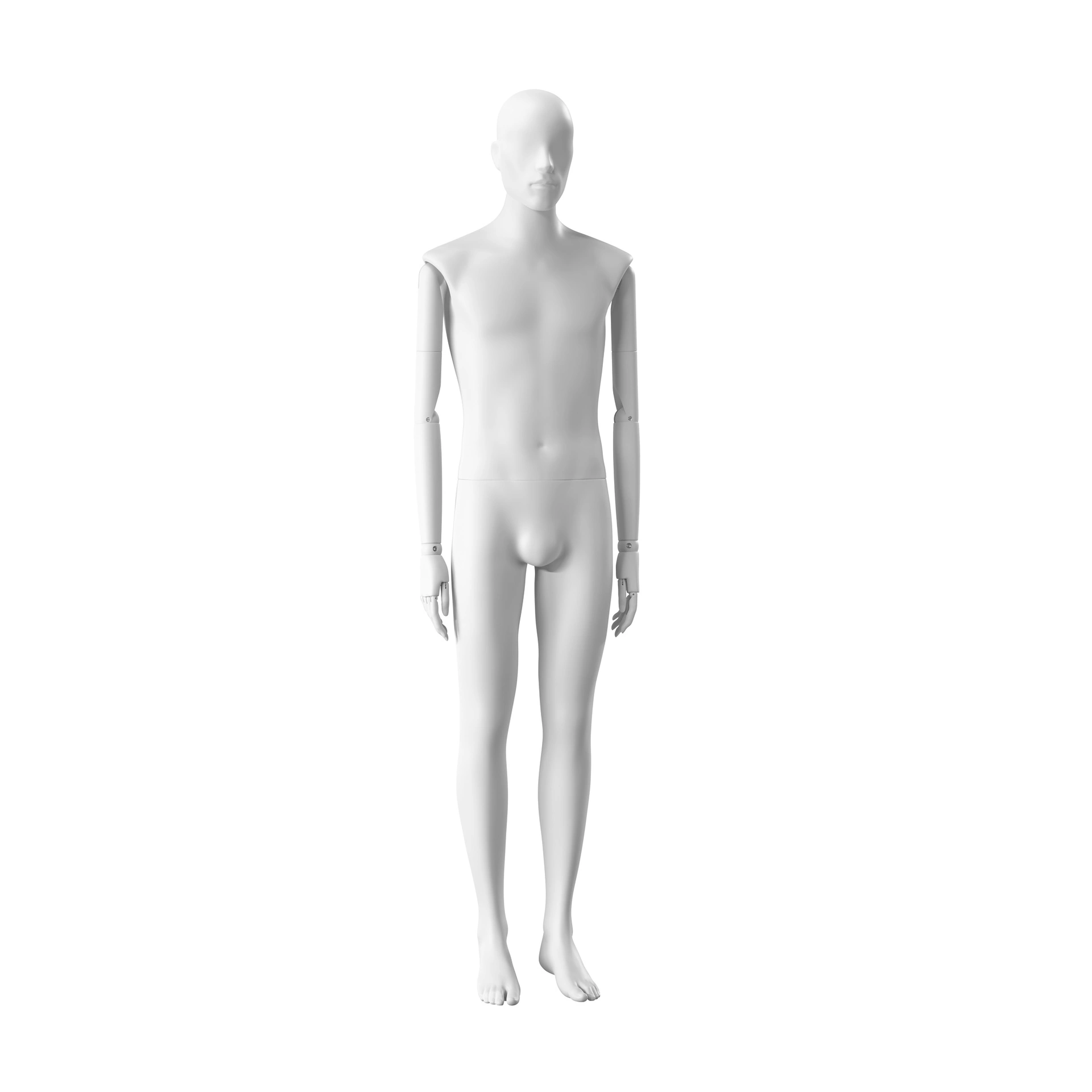 BINK - Stylish male mannequin, semi-abstract head, EU48, colour white, Mirror Mirror, pose MM201