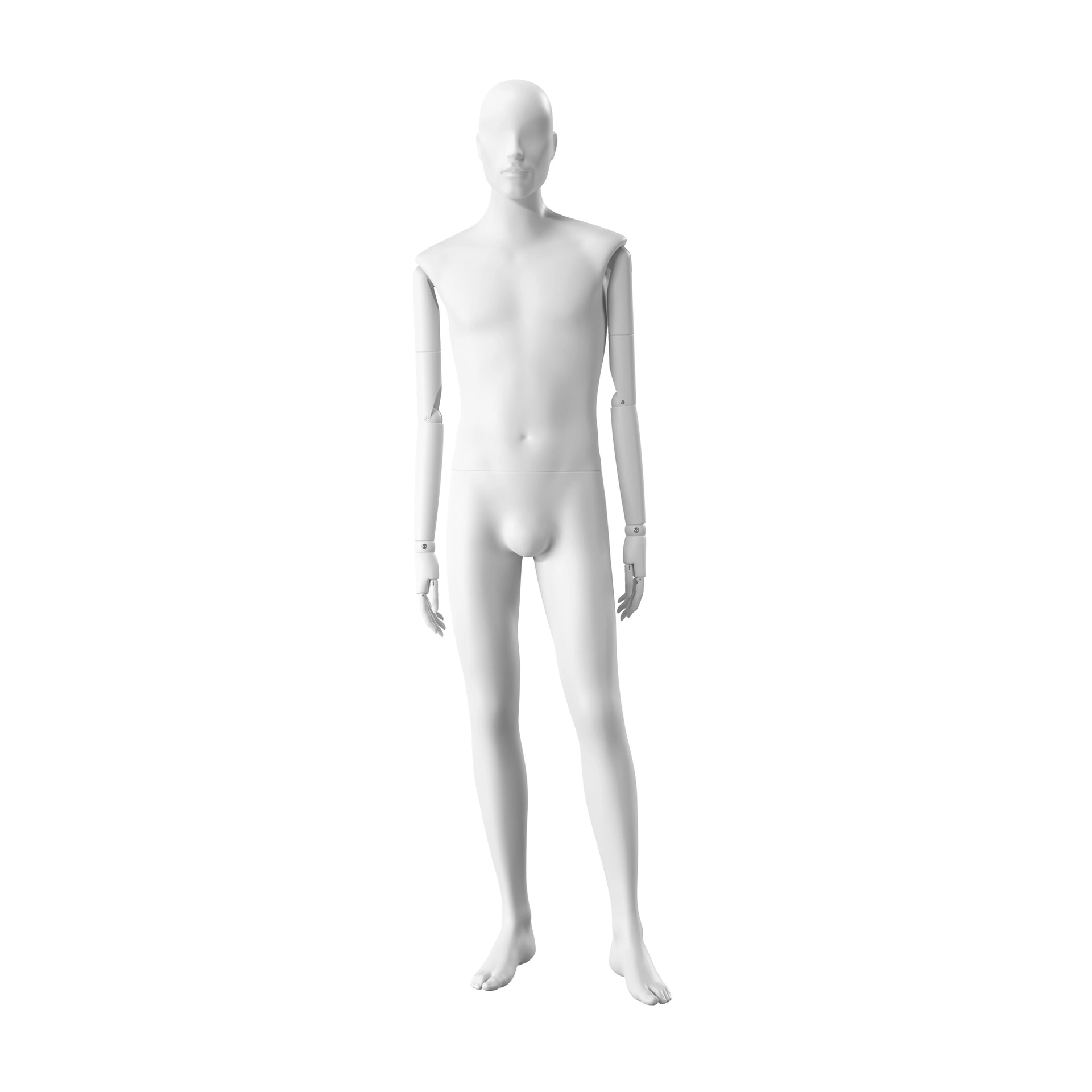 BINK - Elegante maniquí de hombre, cabeza semiabstracta, EU48, color blanco, Mirror Mirror, pose MM205