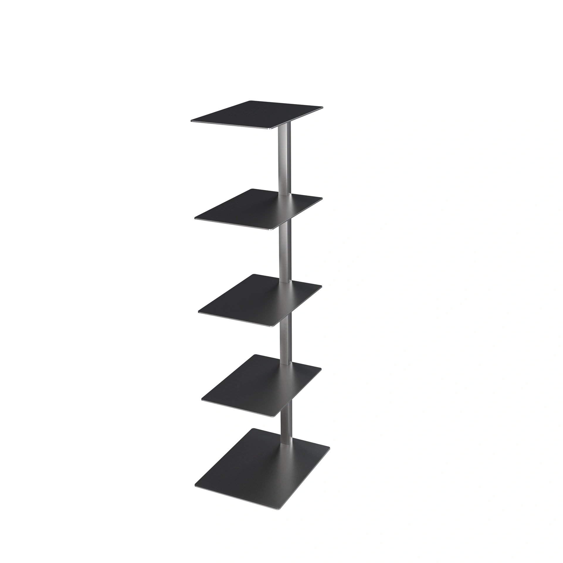 BINK - 5-tier shoe display stand, 118 cm H, brushed stainless steel