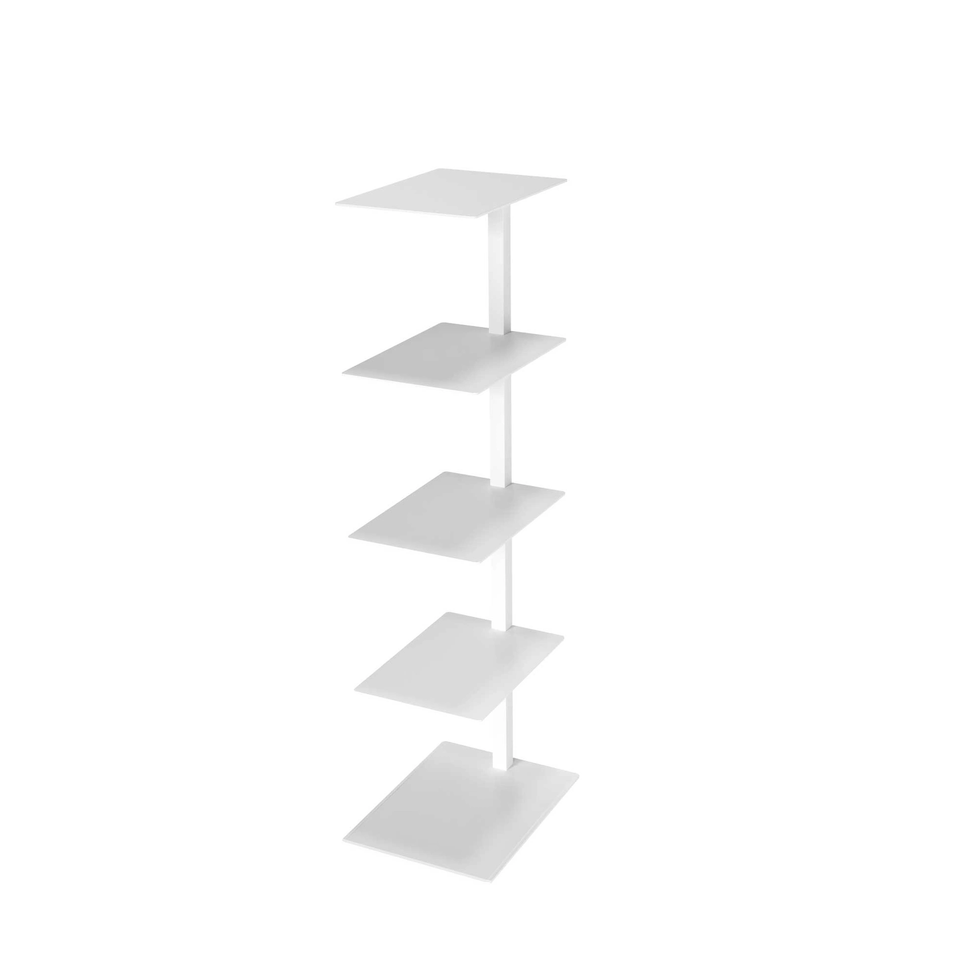BINK - 5-tier shoe display stand, 118 cm H, white structured powder coating