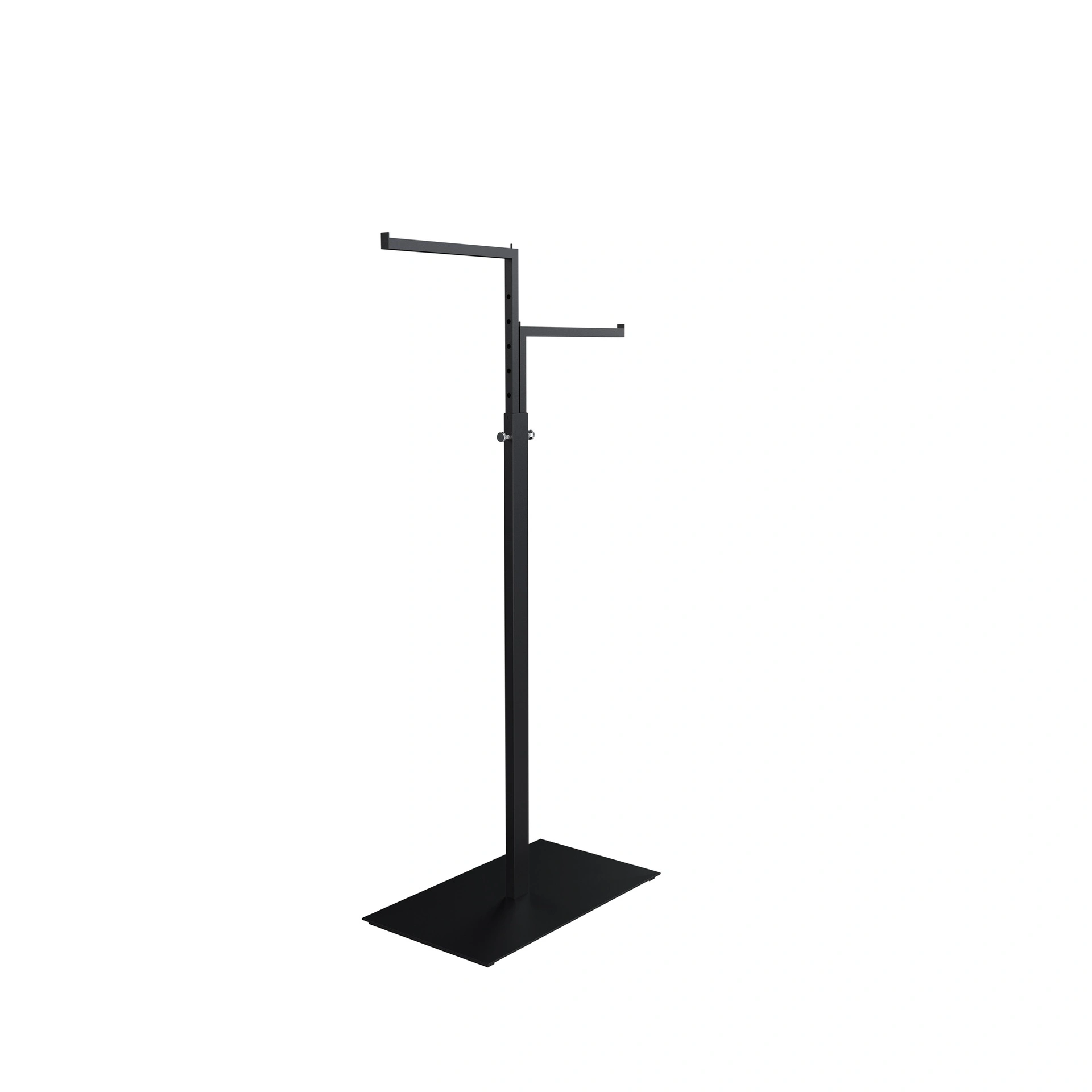 BINK - Garment rack with 2 adjustable arms, 110-175 cm, black structured powder coating