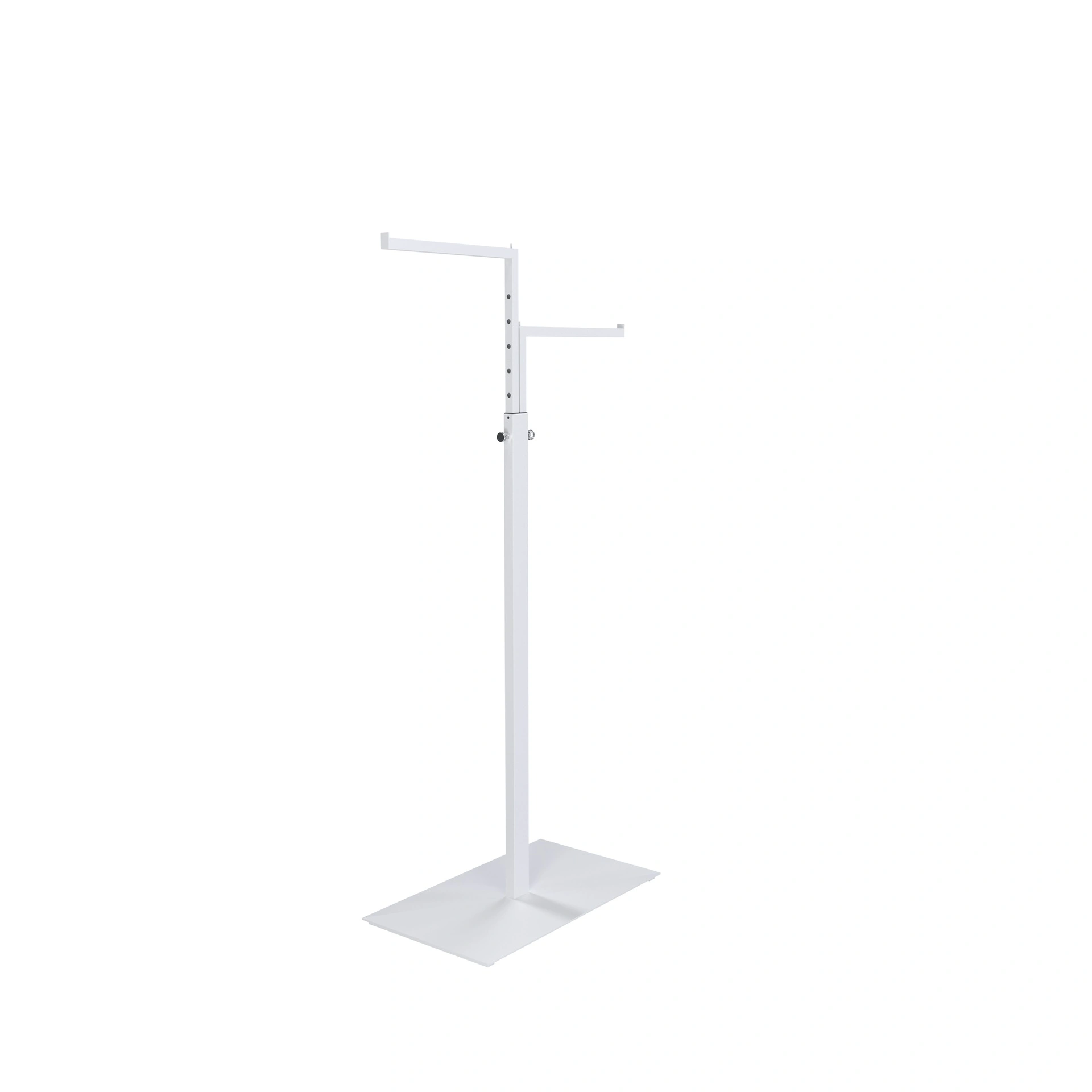 BINK - Garment rack with 2 adjustable arms, 110-175 cm, white structured powder coating