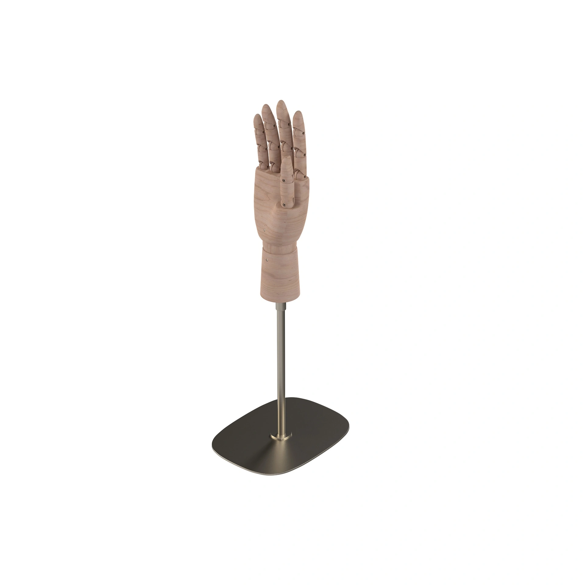 BINK - Movable right ladies’ hand on base, adjustable height, in brushed steel