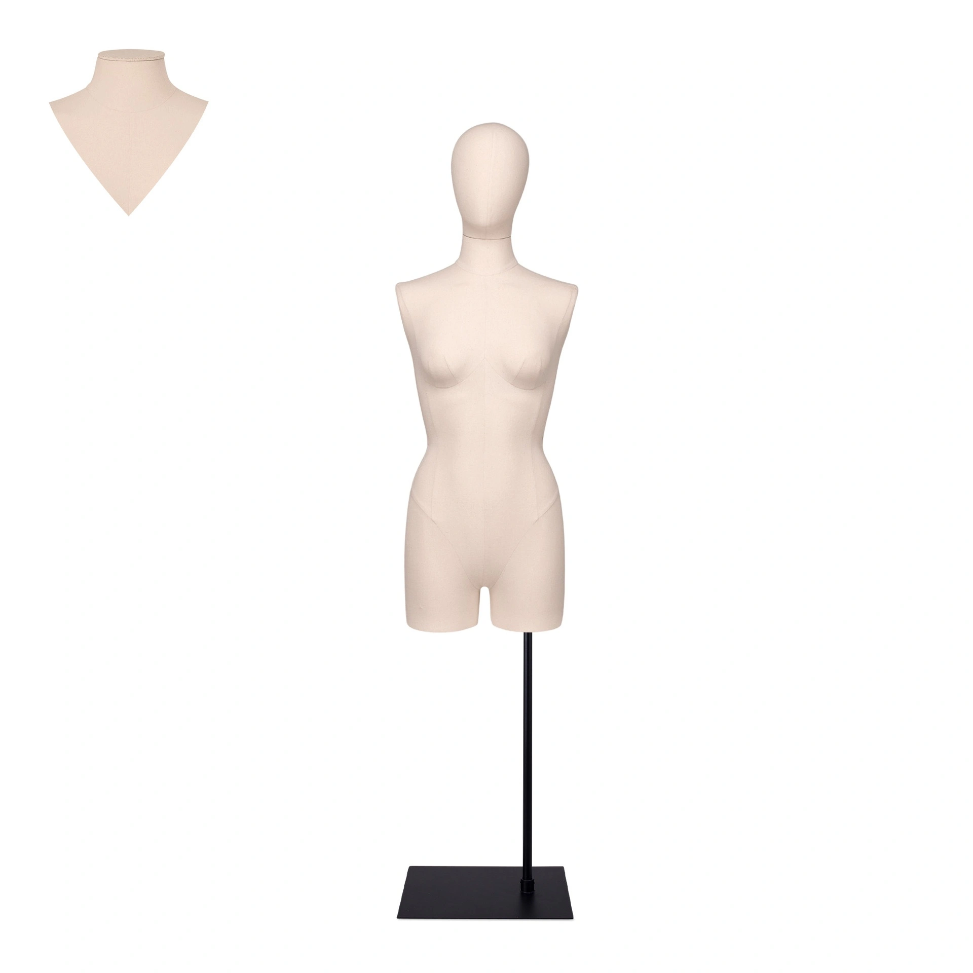 BINK - For rent, female dressform ecru-EU38 on a black stand