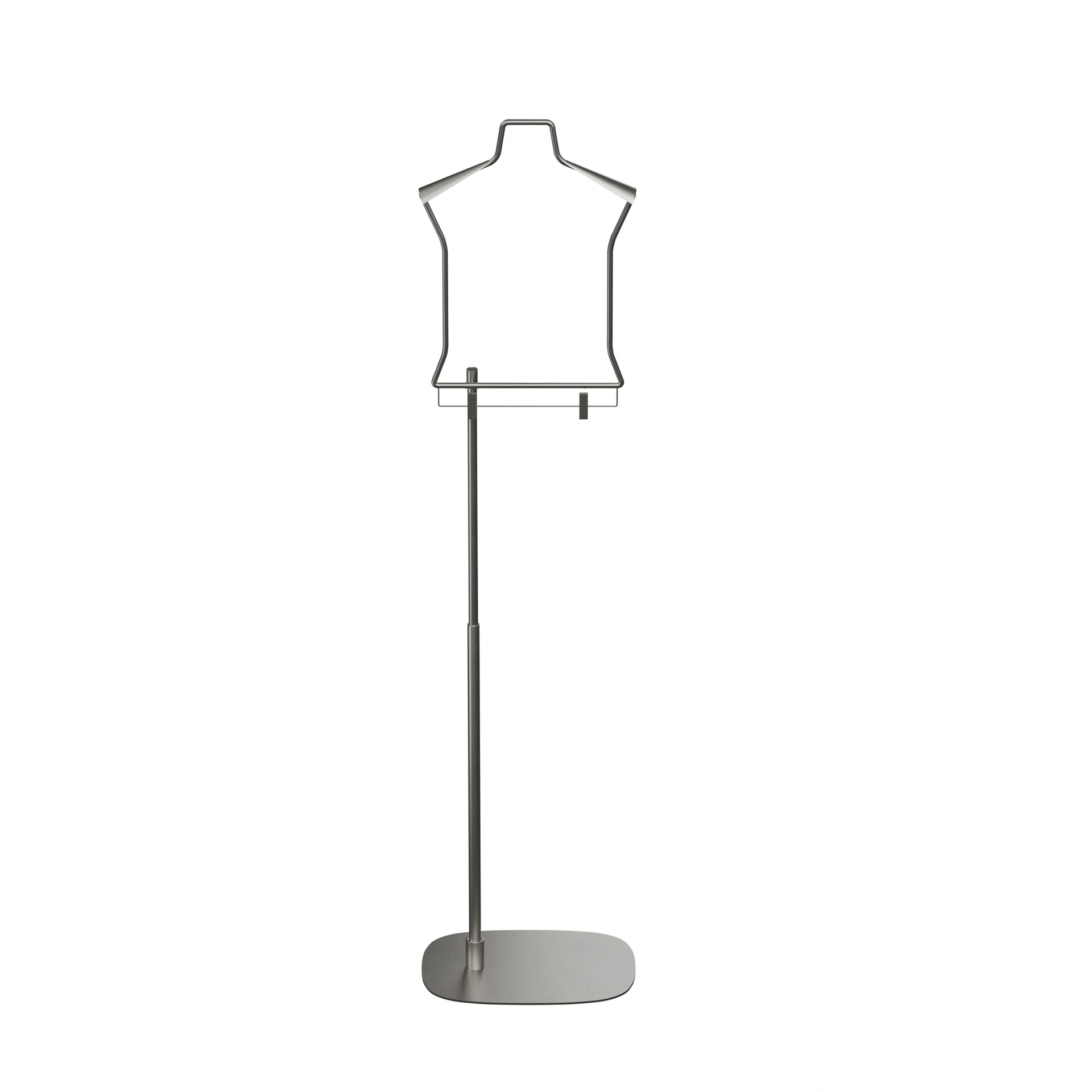 BINK - Minimalistic display frame for women's clothing size EU36, including stand, brushed stainless steel 